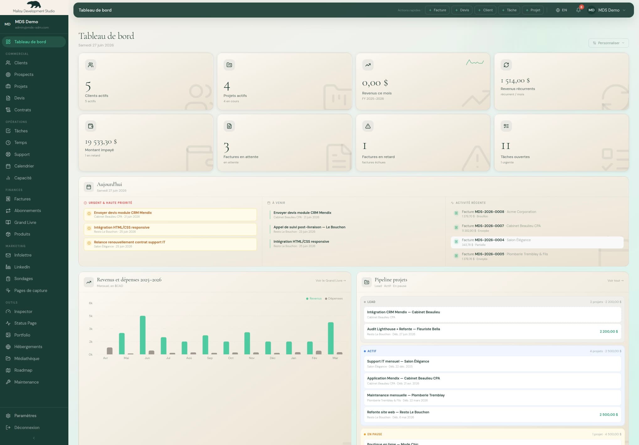 Outil CRM Interne